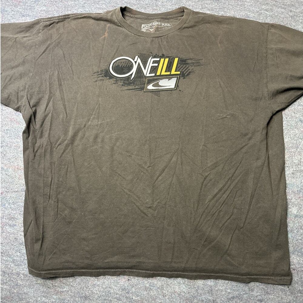 Y2k O'Neill Shirt Mens XXL Brown Graphic T Tagless Surf Casual Beach Skater